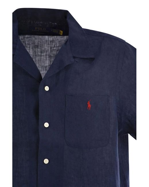 Polo Ralph Lauren Blue Saharan Linen Shirt for men