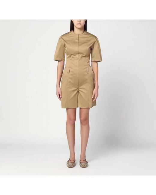 THE LATEST Natural Thelatest Camel-Coloured Short Jumpsuit