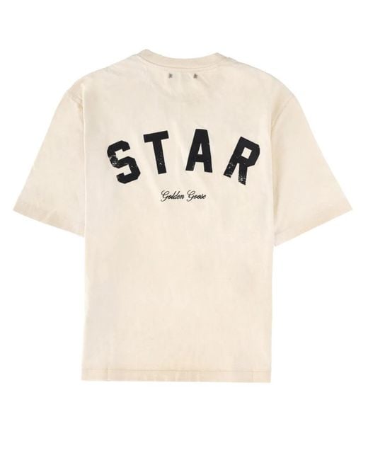Golden Goose Deluxe Brand White T-Shirt Logo