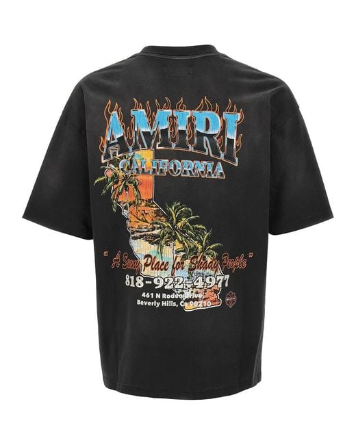 Amiri Black 'Sunny Place Tee' T-Shirt for men