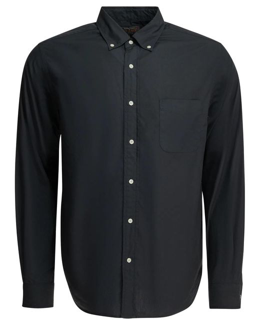 Beams Plus Blue B.D. Color Broad Cotton Casual Shirt for men