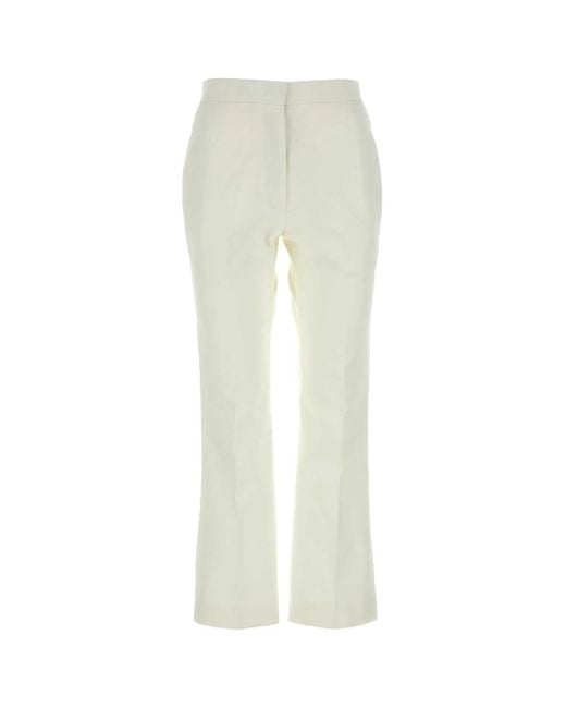 Jil Sander White Cotton Pant