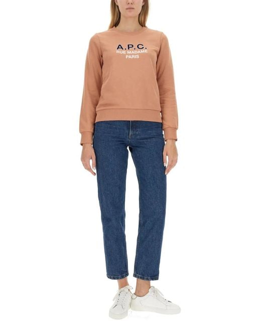 A.P.C. Blue Sweatshirt With Logo