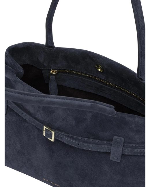 MANU Atelier Blue "Le Cambon East West" Medium Shoulder Bag