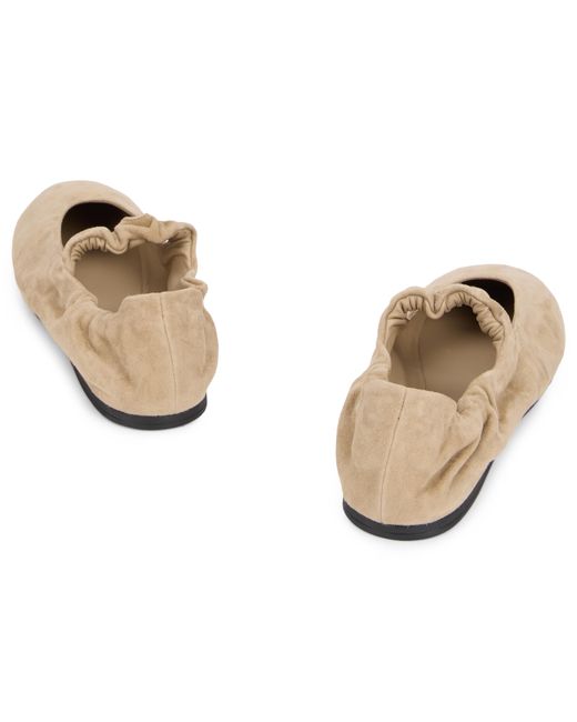 Miu Miu Natural Ballet Slippers With Elastic