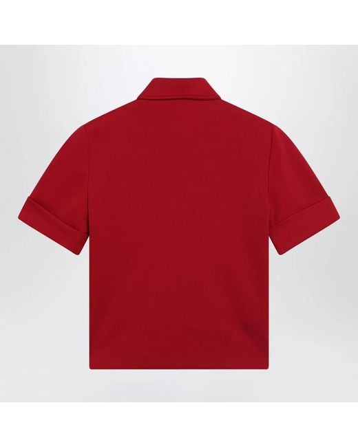 Miu Miu Red Ruby Technical Jersey Polo