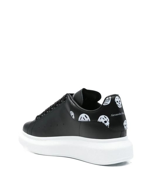 McQueen Black Calfskin Sneakers