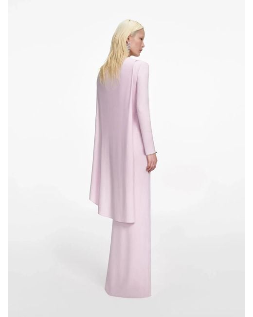 Self-Portrait Pink Jersey Drape Maxi Dress