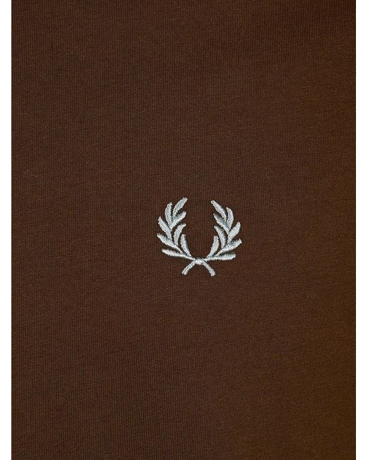 Fred Perry Brown Twin Tipped T-Shirt for men