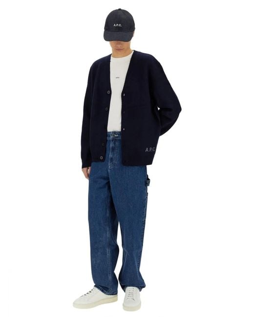 A.P.C. Blue Kenny Cardigan for men