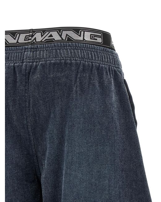 Alexander Wang Blue Denim Pants With Elastic Waistband