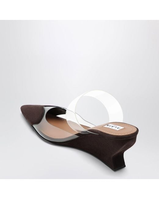 Alaïa Black Alaia Heart 60 Leather Wedge Mules