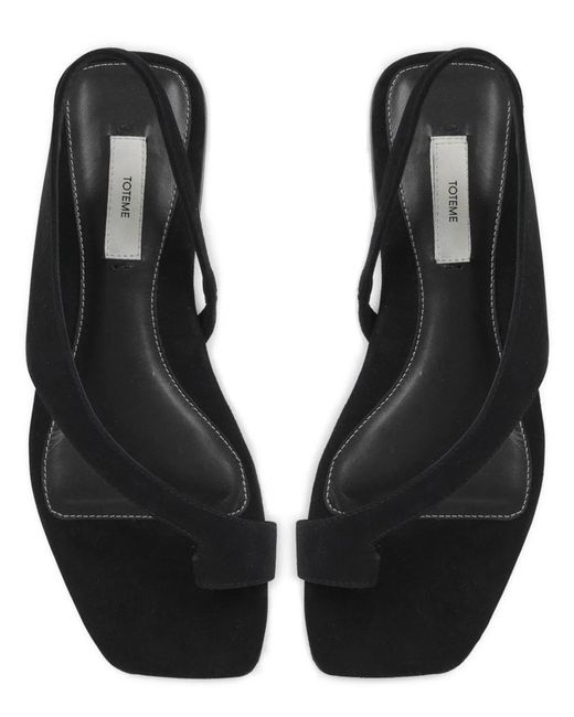 Totême Black Suede Sandal