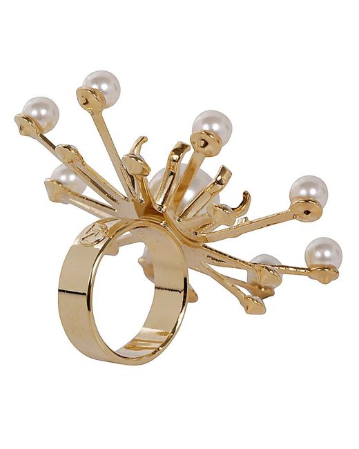 Helene Zubeldia Metallic Kiku Ring Pearl