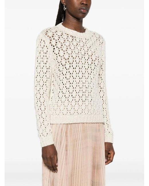 Fabiana Filippi Natural Crewneck Sweater