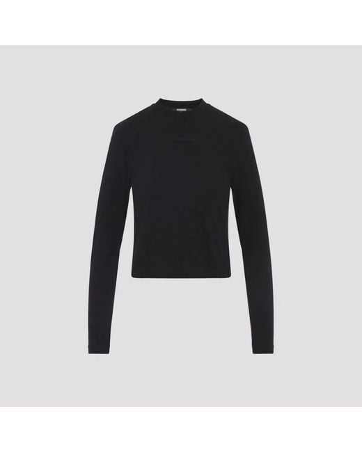 Jacquemus Black Gros Grain Long Sleeve T-Shirt