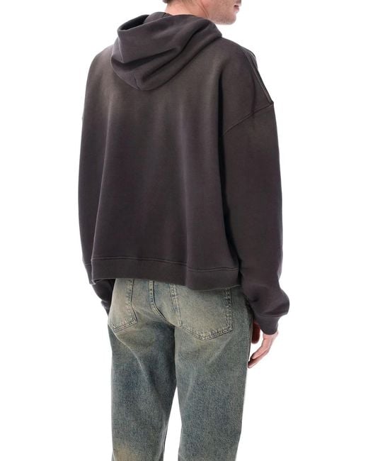 Represent Gray Rep Reverse Applique Cotton Hoodie for men