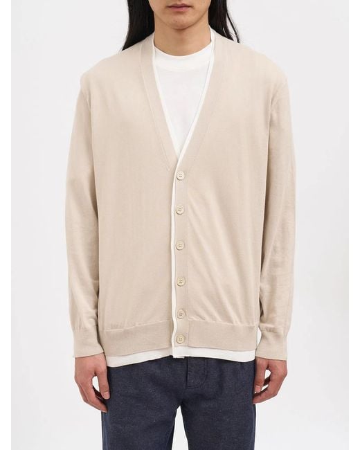 Paolo Pecora Natural Cotton Cardigan for men