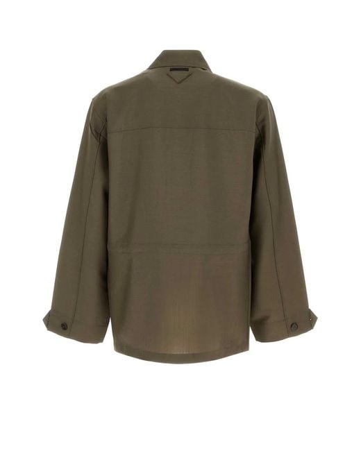 Prada Green Mohair Blend Jacket for men