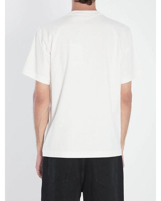 Burberry White Knight Stamp T-Shirt for men