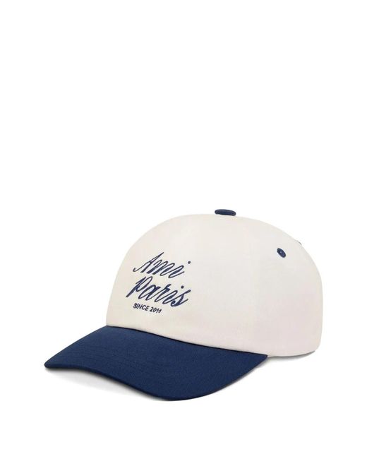 AMI White Bicolor Cap for men