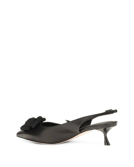 Roger Vivier Black Rose Vivier Sling-Back Heeled Pumps