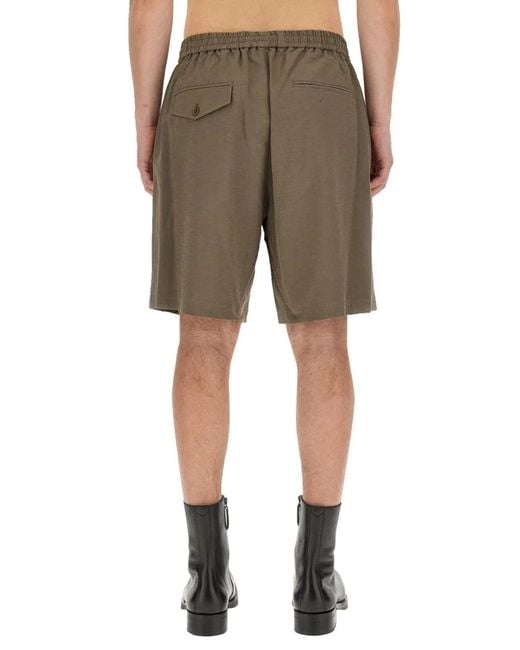 Helmut Lang Green Pull-On Shorts for men