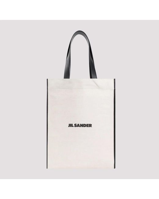 Jil Sander White Stylish Tote Handbag for men
