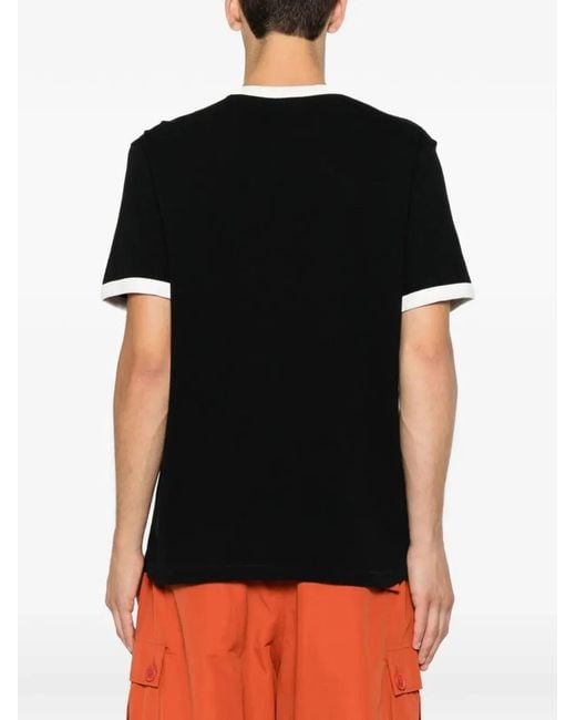 KENZO Black T-Shirt With Printed Logo for men