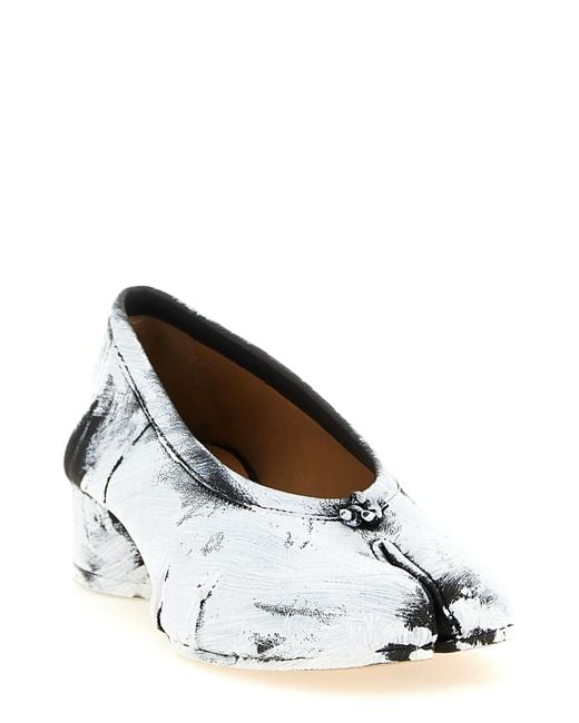 Maison Margiela White 'Tabi' Heeled Ballet Flats