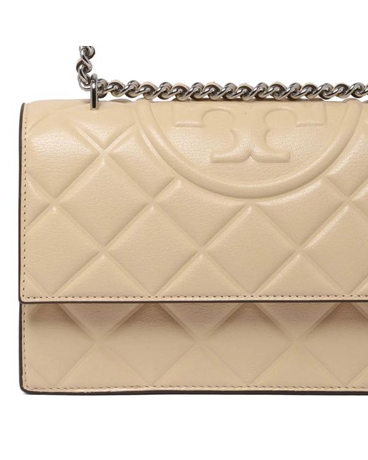 Tory Burch Natural Goat Leather Shoulder Bags