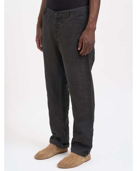 Poeme Bohemien Black Over Fit Pants for men