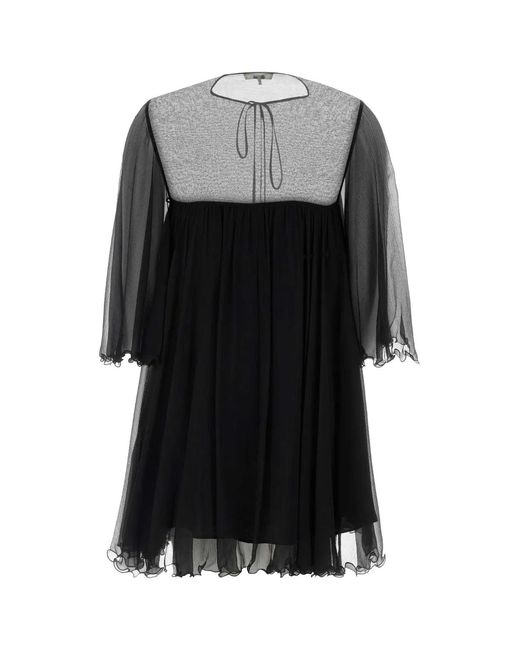 Chloé Black Georgette Mini Dress