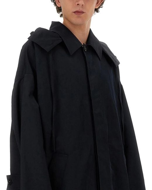 Bottega Veneta Black Nylon-Blend Trench Coat for men
