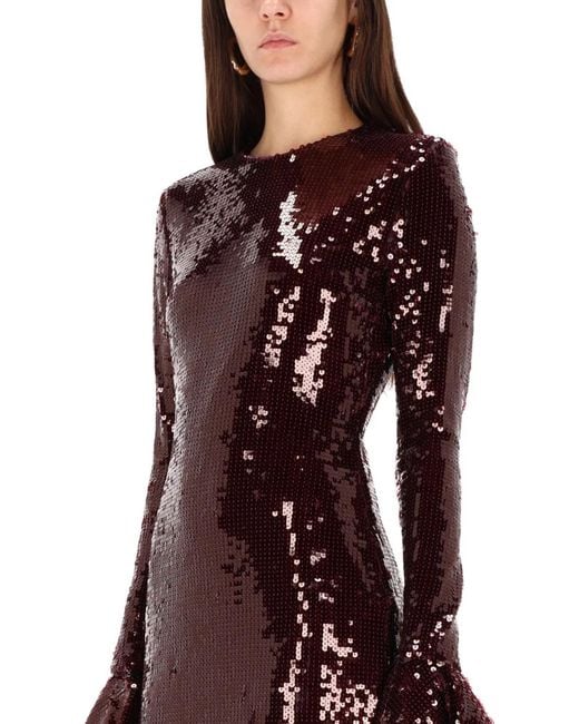 ROTATE BIRGER CHRISTENSEN Red Rotate Birger Christensen Sequined Mini Dress