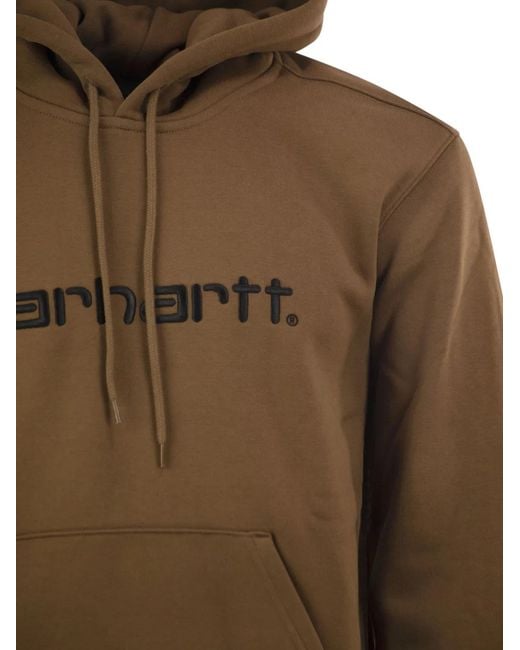 Carhartt Green Hoodie With Embroidered Logo