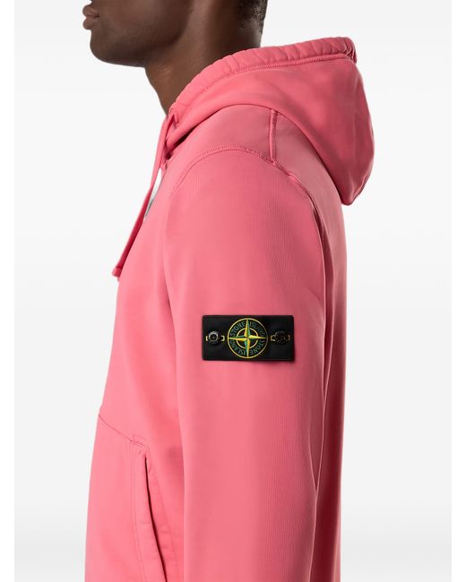Stone Island Pink Hoodie Sweater for men