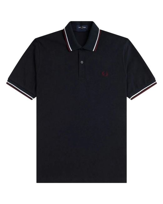 Fred Perry Black Polo With Logo for men