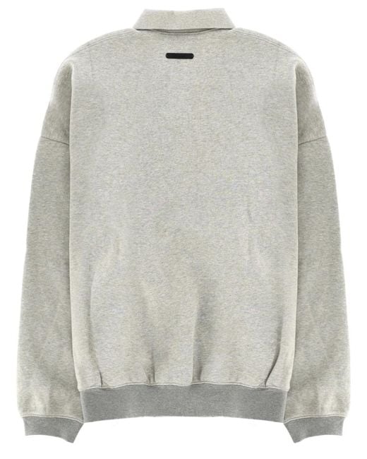 Fear Of God Gray Felpa "Signature 90's" Con Colletto Polo for men