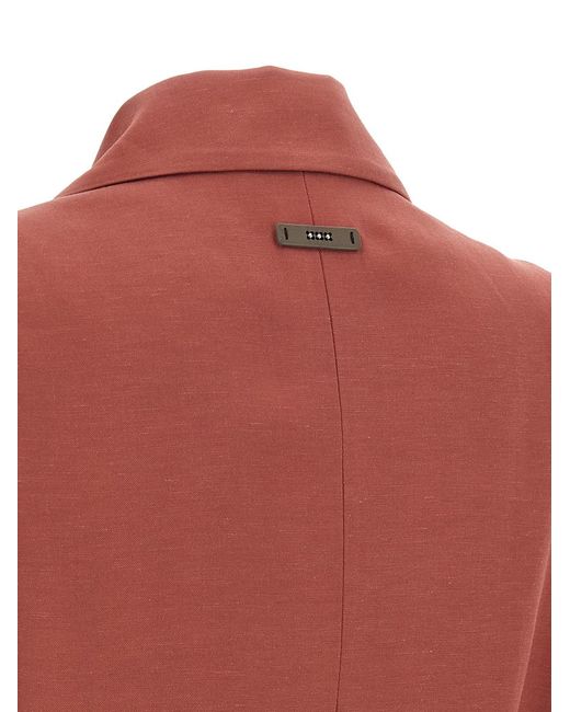 Peserico Red Linen Viscose Vest