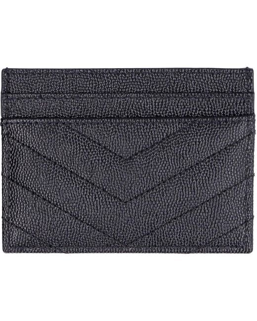 Saint Laurent Gray Cassandre Matelassu00C9 Card Case