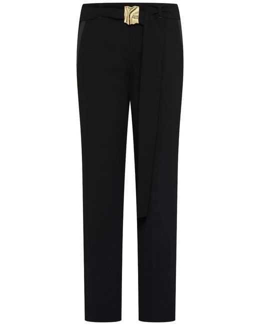 Marella Black Polyester Tailored Pants