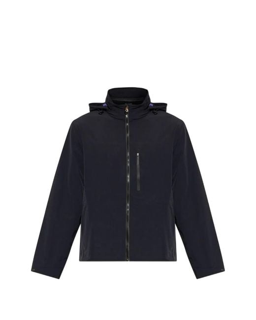 Paul Smith Blue Nylon Blouson Jacket for men