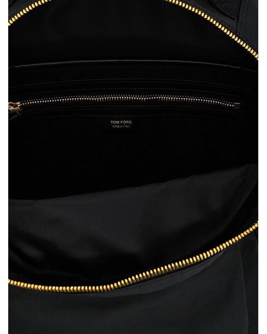 Tom Ford Black Logo Backpack for men
