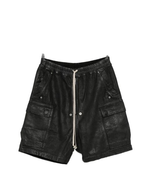 Rick Owens Black Cargobela Shorts for men
