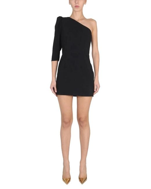 DSquared² Black One-Shoulder Dress