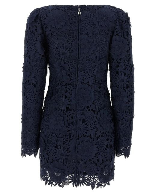 ROTATE BIRGER CHRISTENSEN Blue Rotate Birger Christensen '3D Lace Ls Mini' Dress