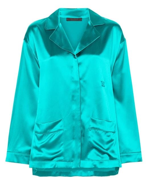 Max Mara Blue Silk Tunic