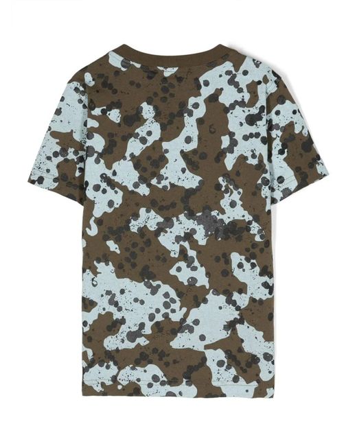 Stone Island Green Camo T-Shirt