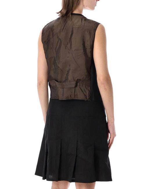 Our Legacy Black Soot Linen Blend Waistcoat